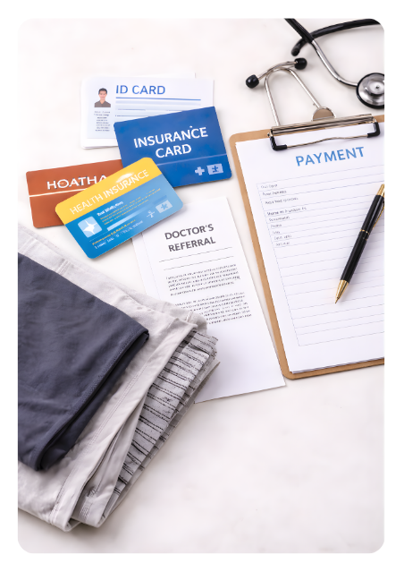 Medical forms and insurance cards