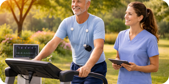 Heart rehabilitation exercise therapy
