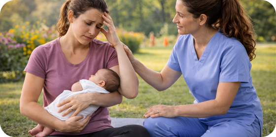 Postpartum rehabilitation and wellness session