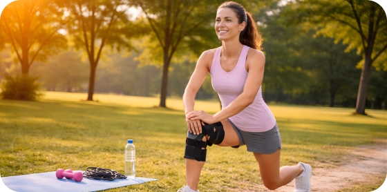 ACL rehabilitation physiotherapy session