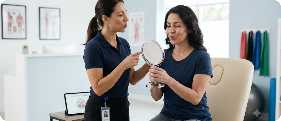 Facial neuromuscular rehabilitation for Ramsay Hunt Syndrome