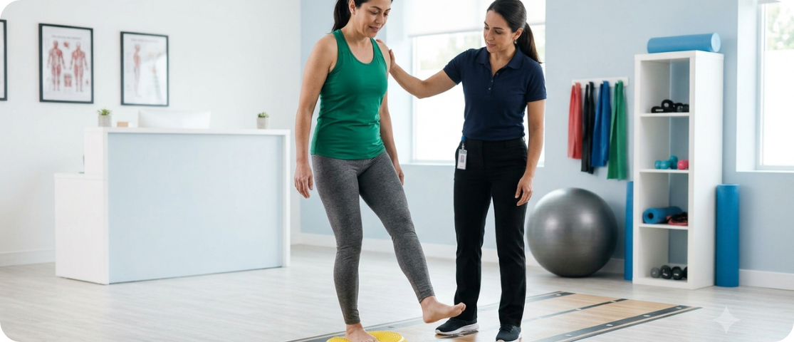 Balance training for posterior tibial tendon dysfunction rehabilitation