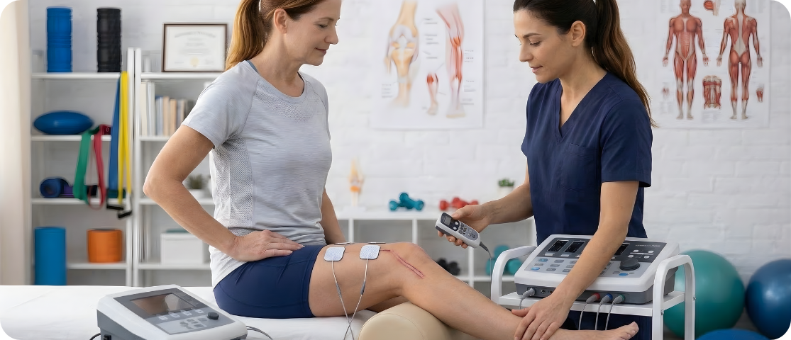 NMES therapy after ACL reconstruction